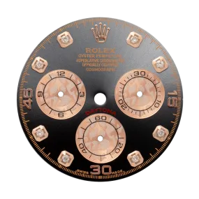 Custom Grey/Black Diamond Dial for Rolex Daytona