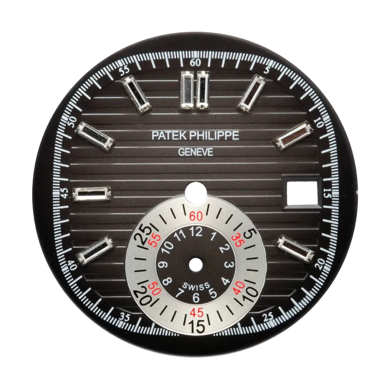 Custom grey/diamond dial for Patek Philippe Nautilus 5980