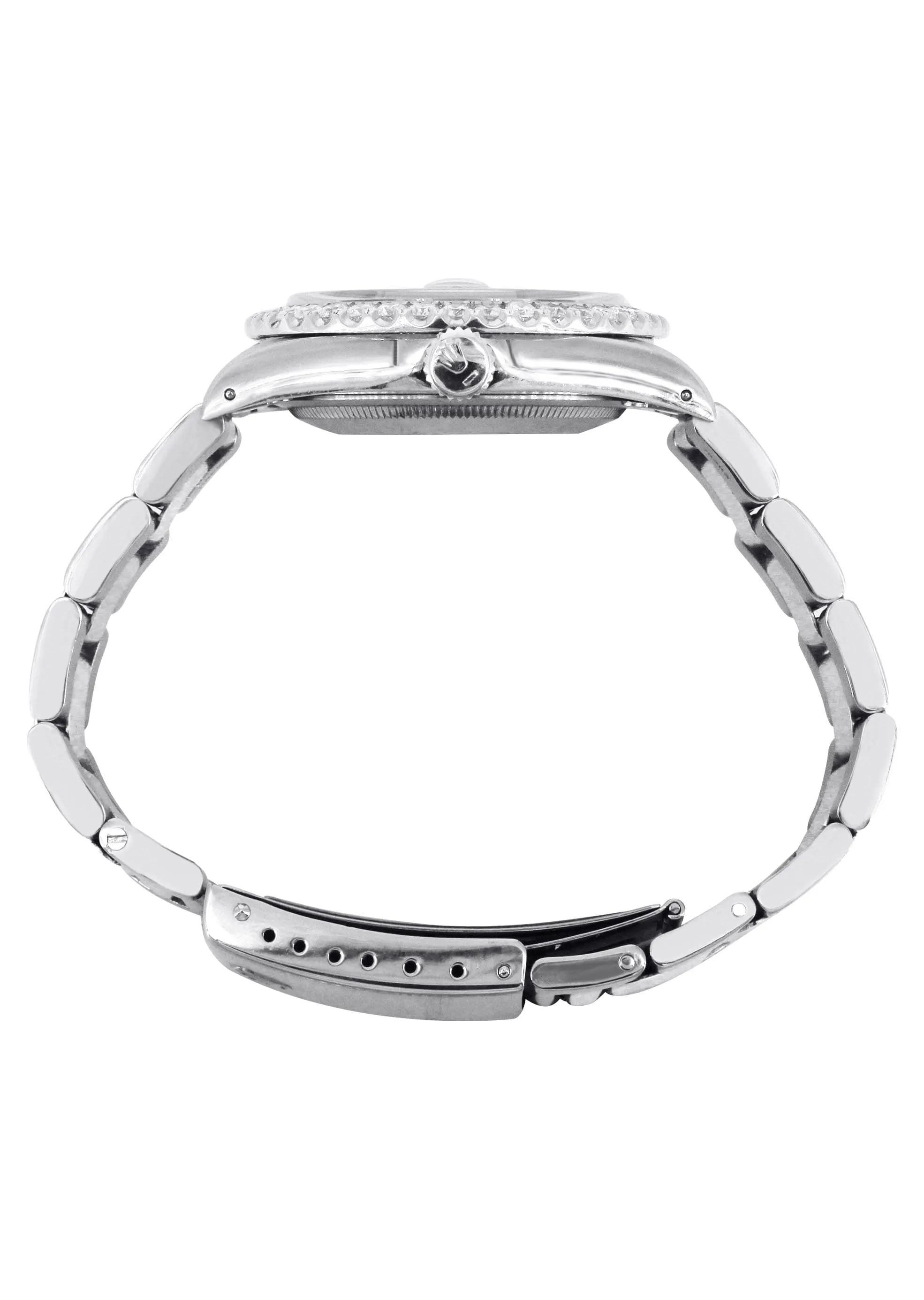 Diamond Mens Rolex Datejust Watch 16200 | 36Mm | Custom Erotic Dial | Oyster Band
