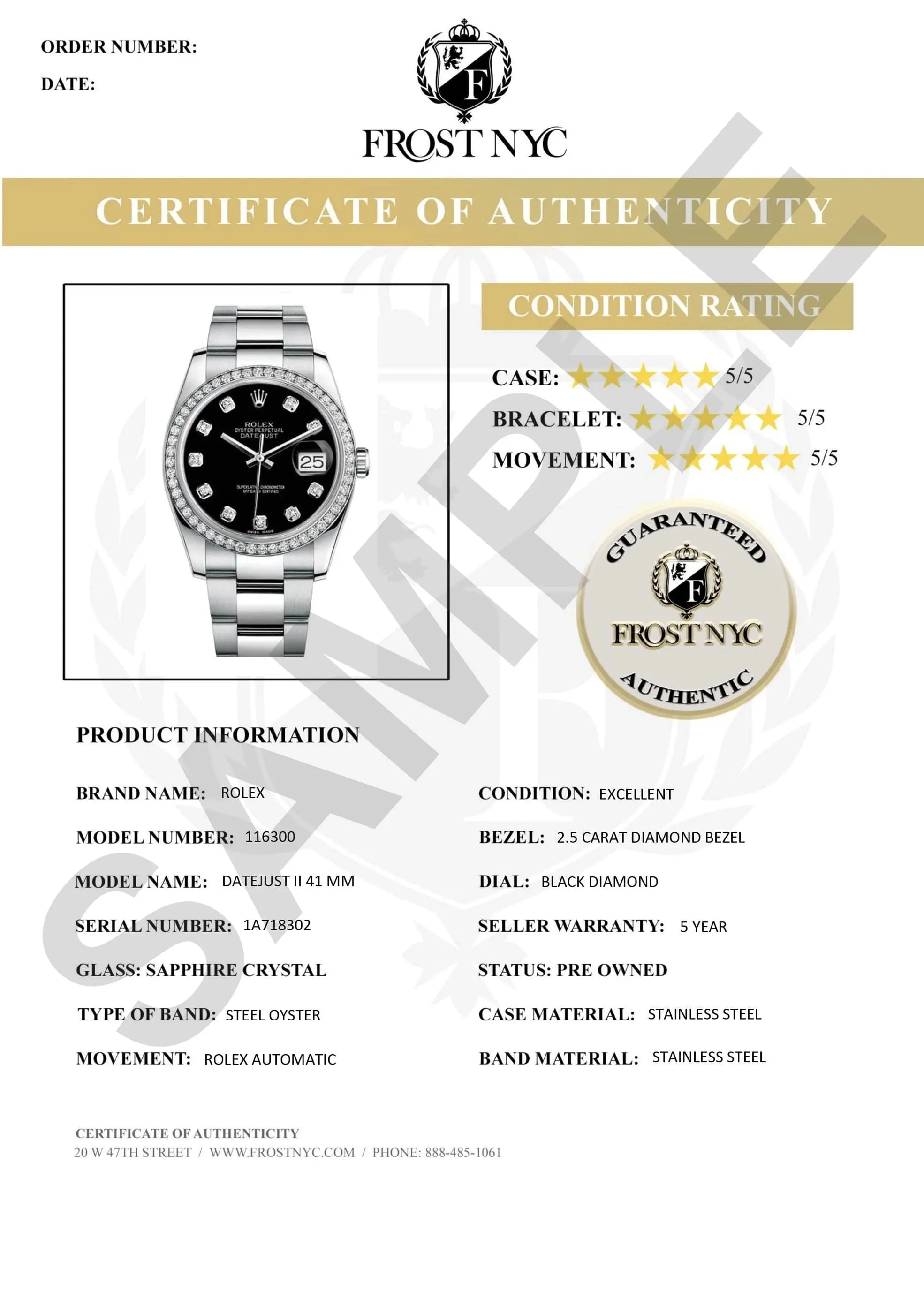 Diamond Mens Rolex Datejust Watch 16200 | 36Mm | Custom Erotic Dial | Oyster Band