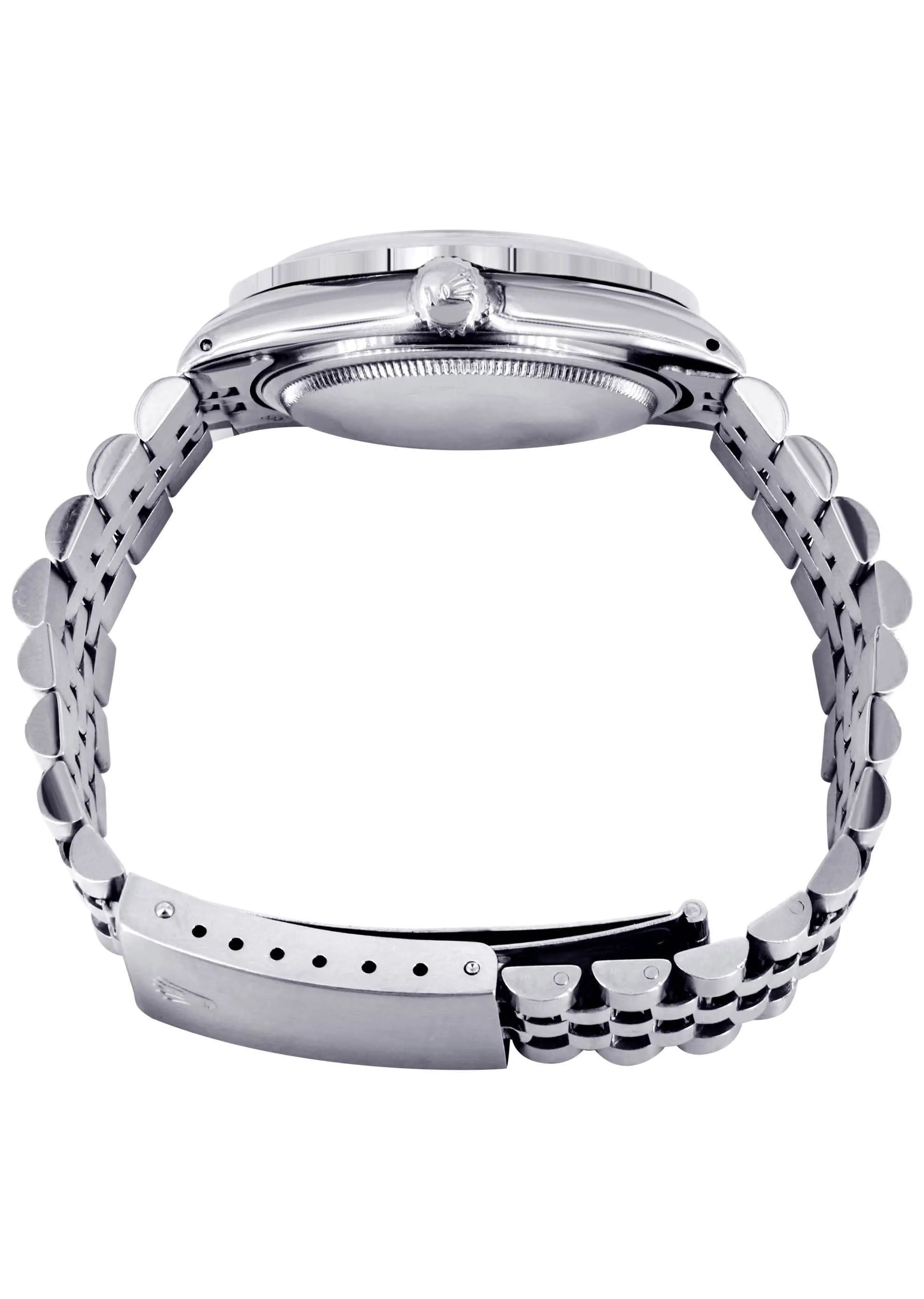 Diamond Mens Rolex Datejust Watch 16200 | 36Mm | "Who Cares I'm Already Late" Custom Dial | Jubilee Band