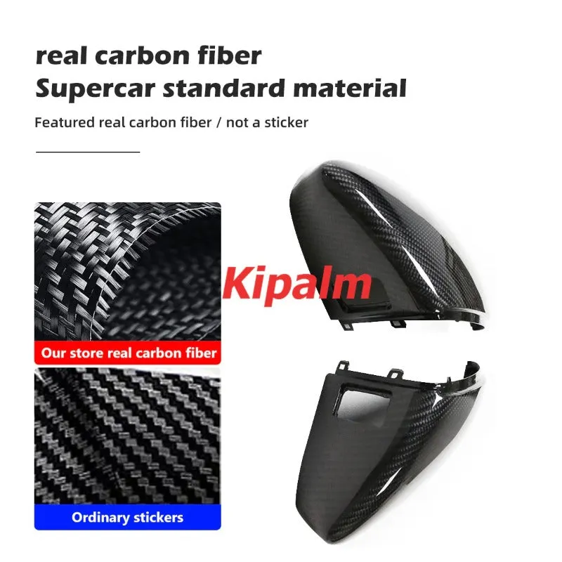 Dry Carbon Fiber Repalcement Side Rearview Mirror Cover for  Audi A3 S3 2021-2022 LHD Car Exterior