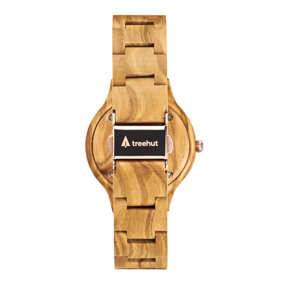 Emma Pearl Olive Rose Gold