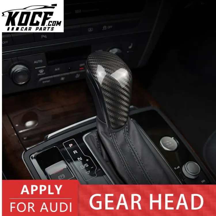 ES A6L A7 Wholesale Price Car Interior Accessories Carbon Fiber Gear Shift Knob Fit For AUDI