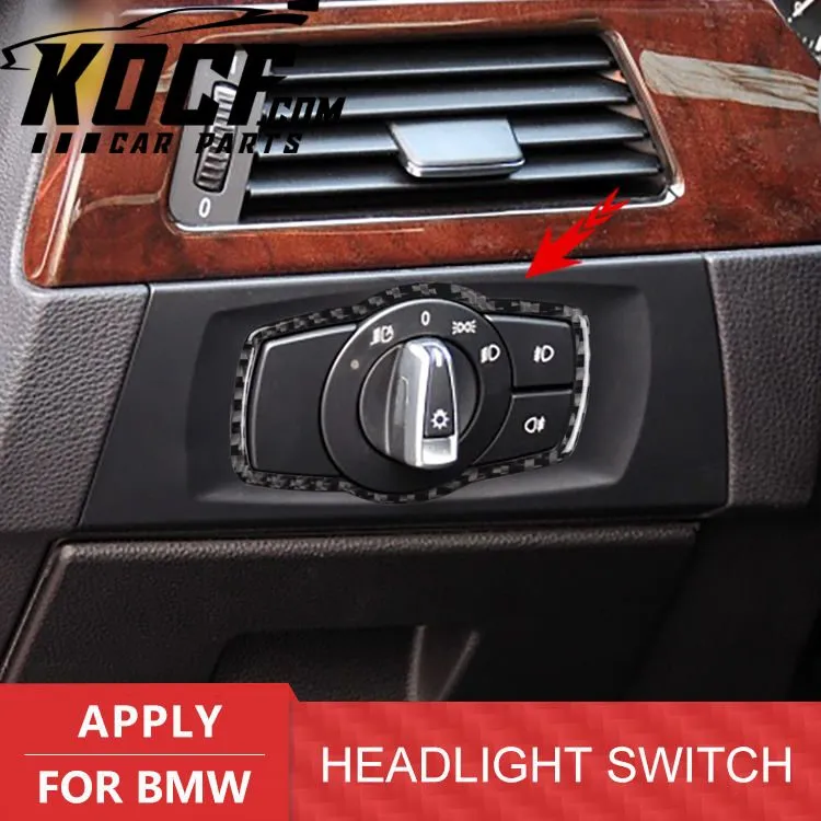 ES Modified Car Carbon Fiber Headlight Switch For BMW E90