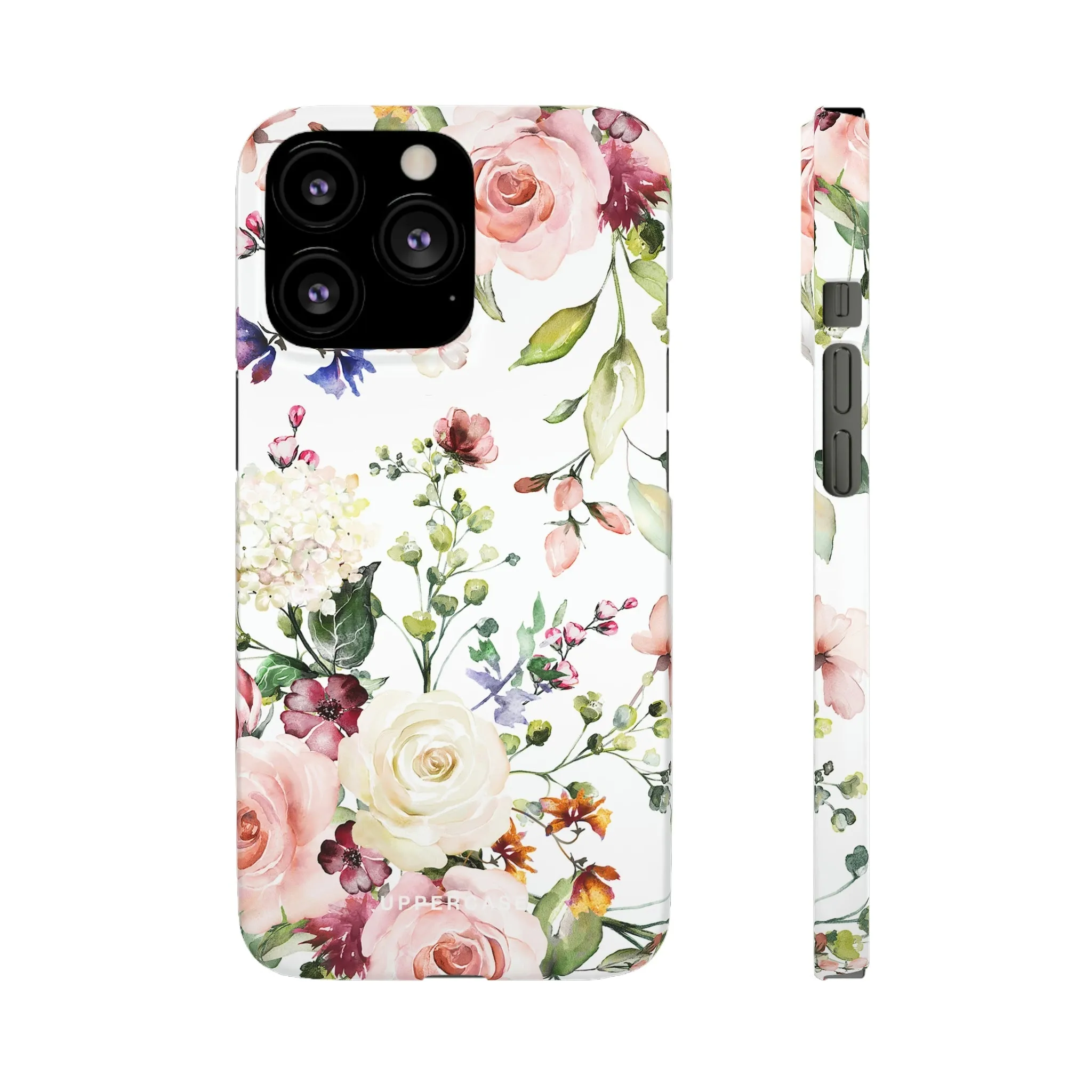 Floral Bliss - White - Snap Case