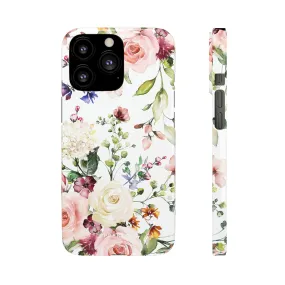 Floral Bliss - White - Snap Case