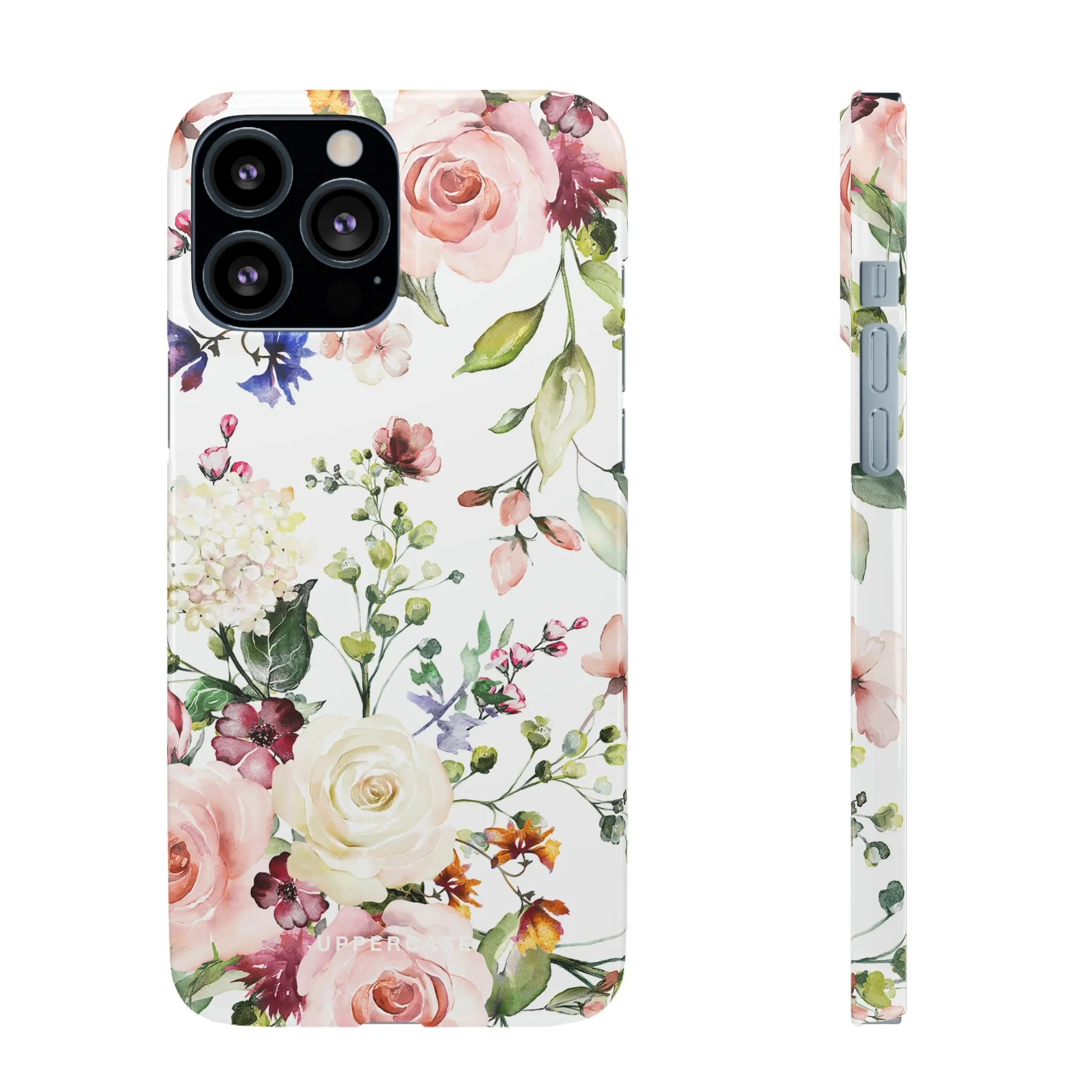 Floral Bliss - White - Snap Case