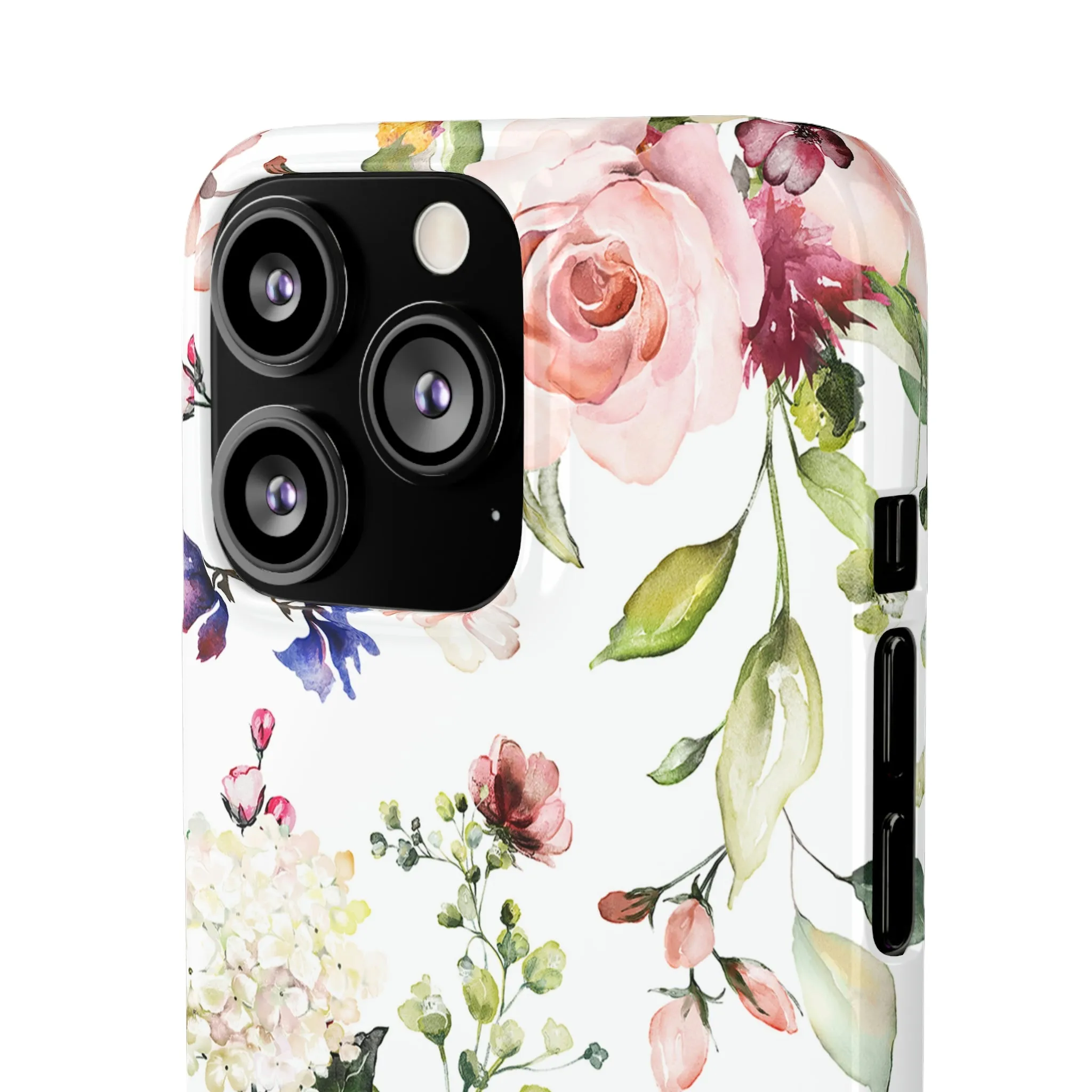 Floral Bliss - White - Snap Case
