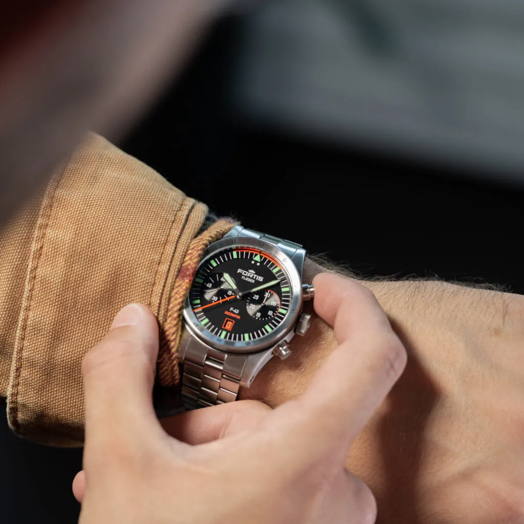 Fortis Flieger F-43 Bicompax Bracelet