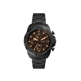 Fossil Bronson Chronograph Black Stainless Steel Watch