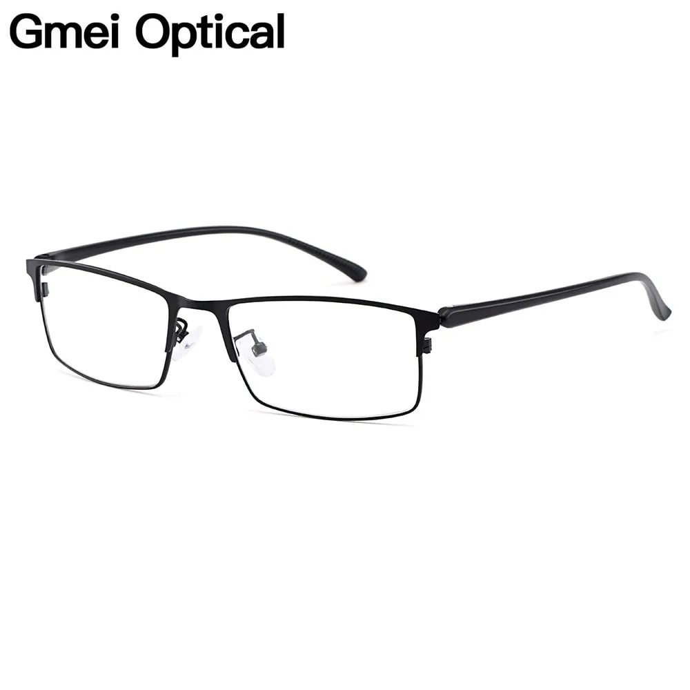 Gmei Men's Eyeglasses Titanium Alloy Legs IP Electroplating Y2529