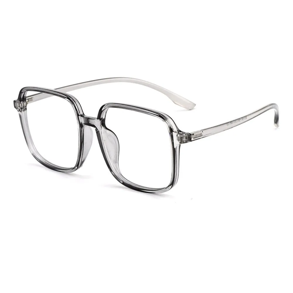 Gmei Unisex Eyeglasses Ultralight Tr90 Transparent Large Size M9164