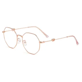 Gmei Women's Eyeglasses Polygonal Titanium Alloy Frame Ultralight Md18045