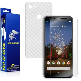 Google Pixel 3a XL Screen Protector   White Carbon Fiber