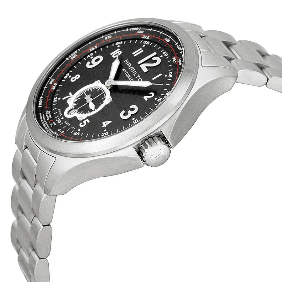 Hamilton Khaki Aviation Black Dial Stainless Steel Automatic Men's Watch H76655133