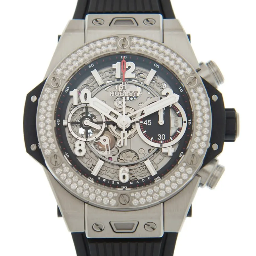 Hublot Big Bang Unico Chronograph Diamond Transparent Dial Men's Watch 441.NX.1170.RX.1104