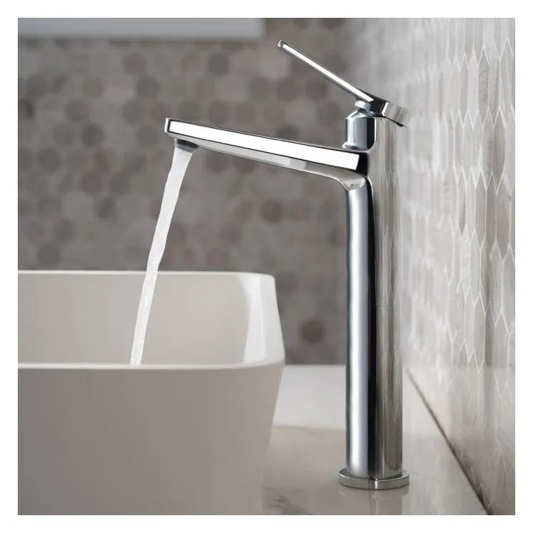 Indy Single Handle Vessel Bathroom Faucet with Pop-Up Drain