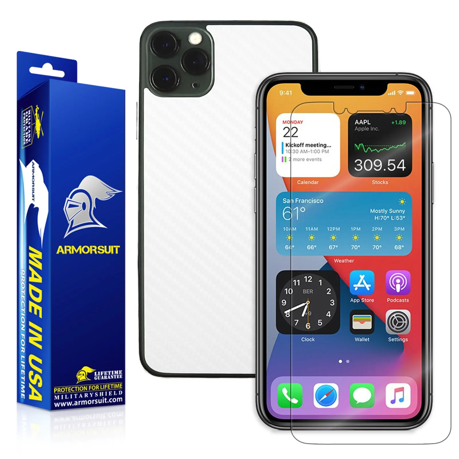 iPhone 11 Pro Screen Protector   Carbon Fiber Skin