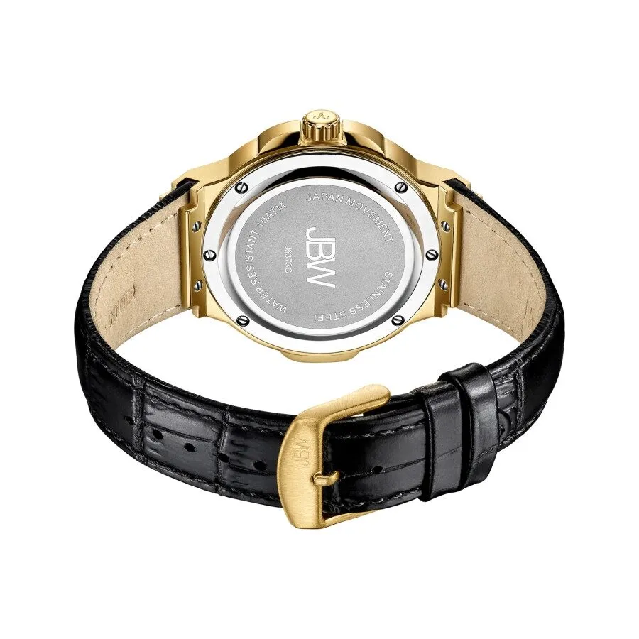 JBW Saxon 48 Quartz Diamond Gold Dial Men's Watch J6373C