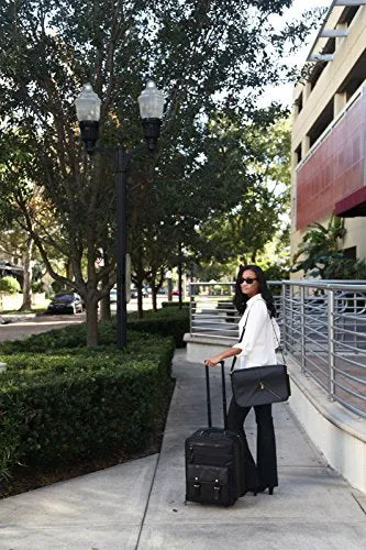 Jill-E Designs Sasha 13" Leather Laptop Bag, Black (419453)