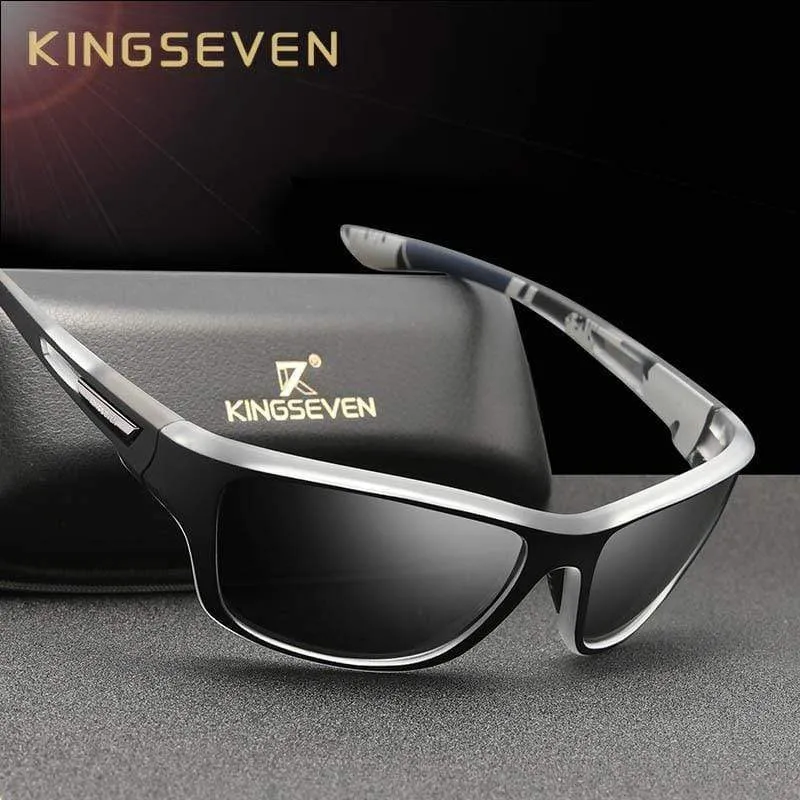 KINGSEVEN Ultralight Frame Polarized Sunglasses Sports Style Square Sun Glasses | TheKedStore