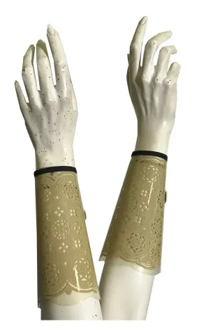 Lace Look Plastic Sleeve Cuff Protectors Shields circa 1930s