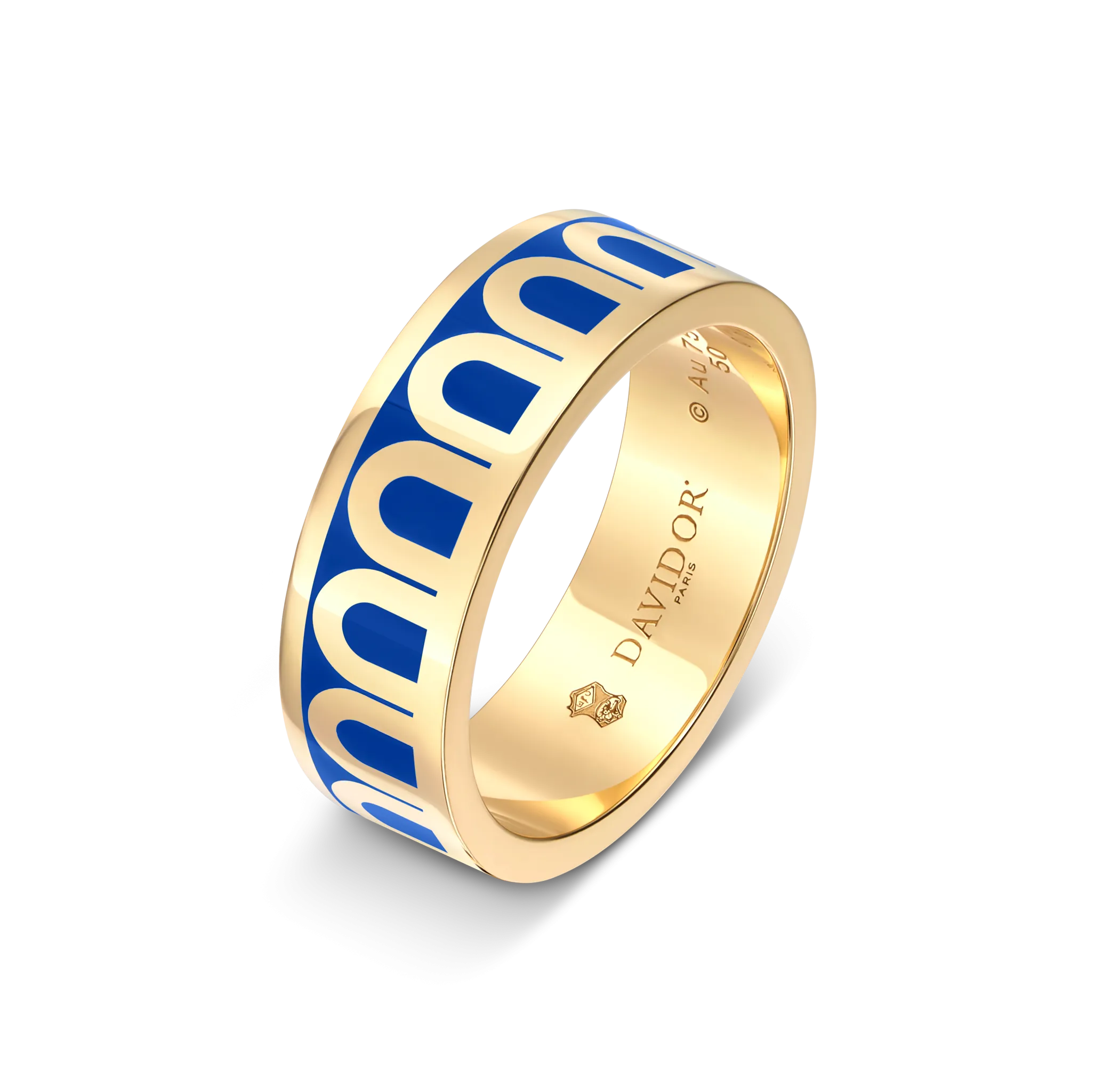 L'Arc de DAVIDOR Ring MM, 18k Yellow Gold with Lacquered Ceramic