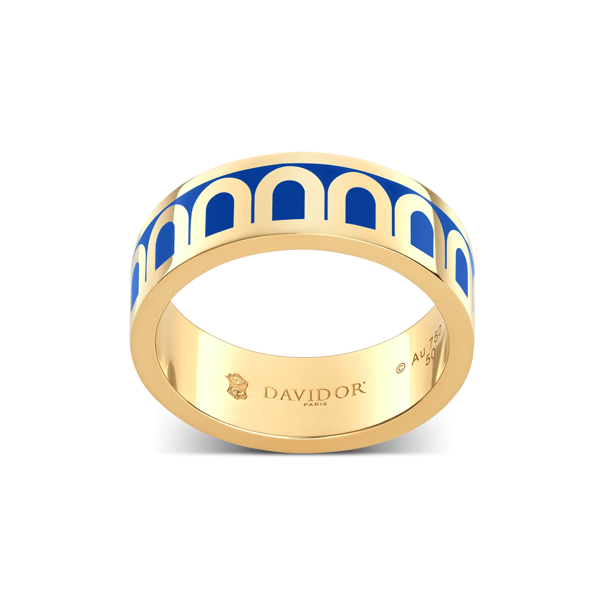 L'Arc de DAVIDOR Ring MM, 18k Yellow Gold with Lacquered Ceramic