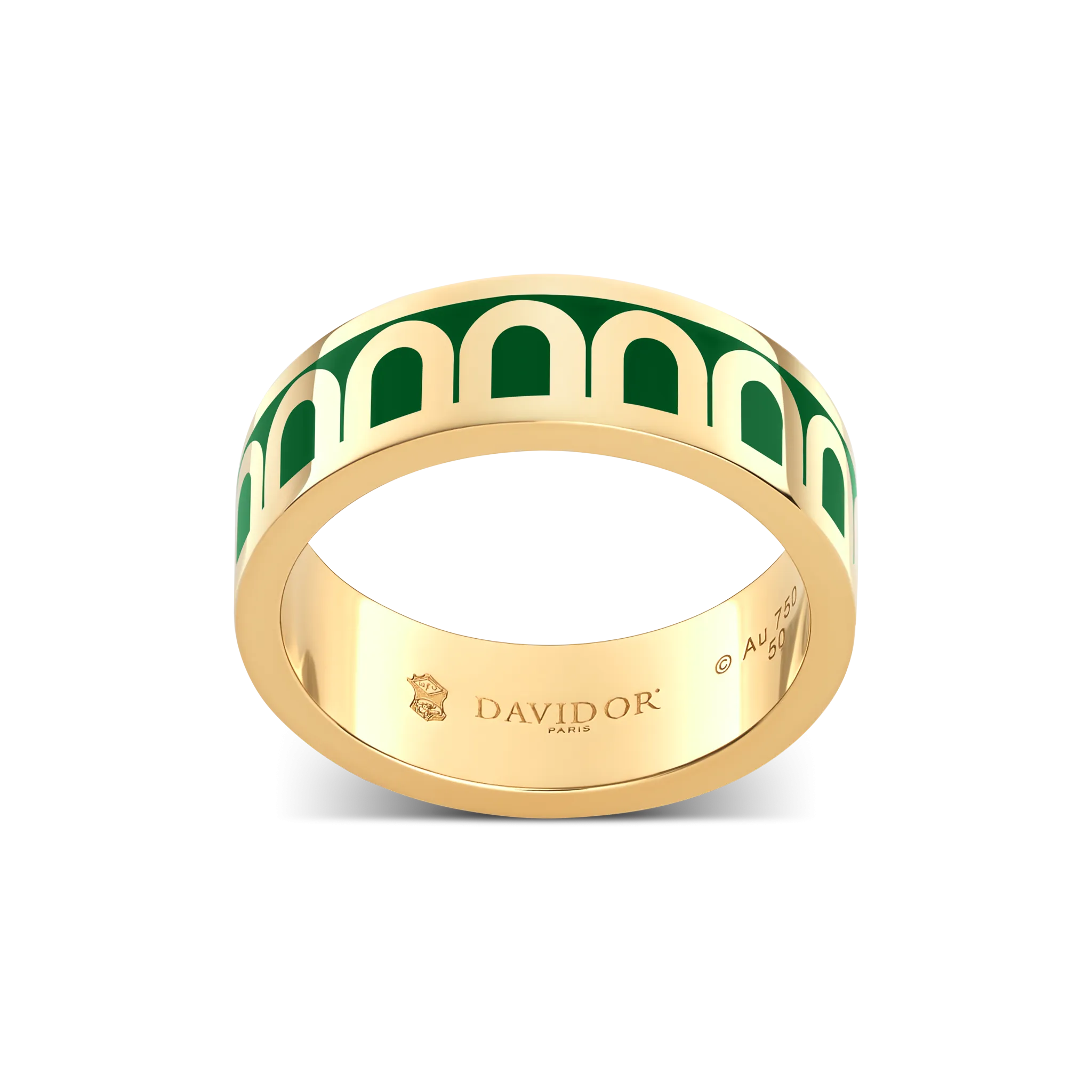 L'Arc de DAVIDOR Ring MM, 18k Yellow Gold with Lacquered Ceramic