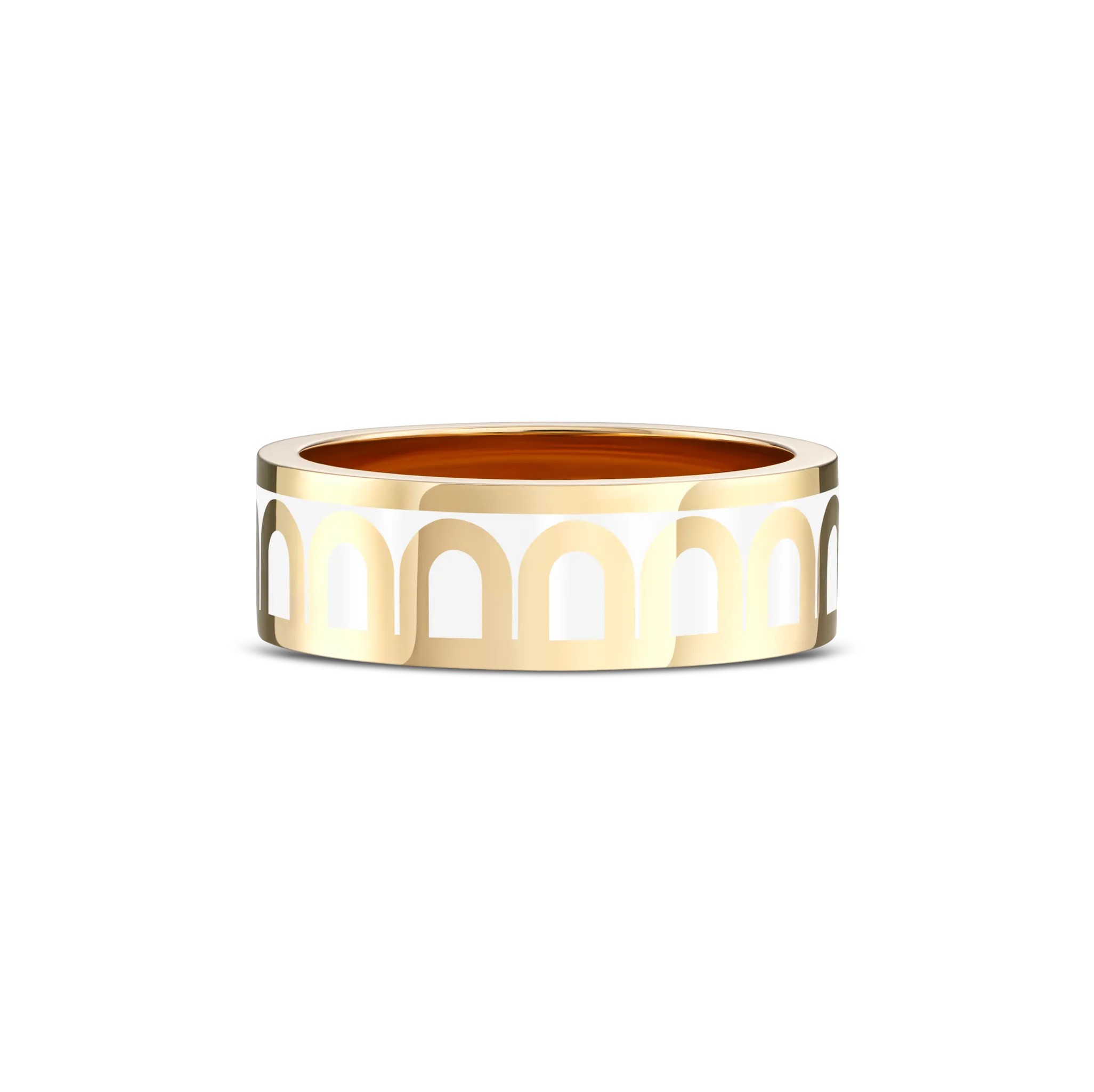 L'Arc de DAVIDOR Ring MM, 18k Yellow Gold with Lacquered Ceramic