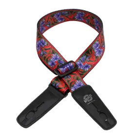 Lock-It Straps Bob Masse Series 2" Plush Poly Strap With Locking Ends - Purple Flowers
