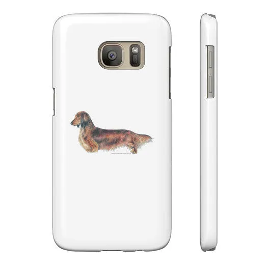 Longhaired Dachshund Illustration Phone Case