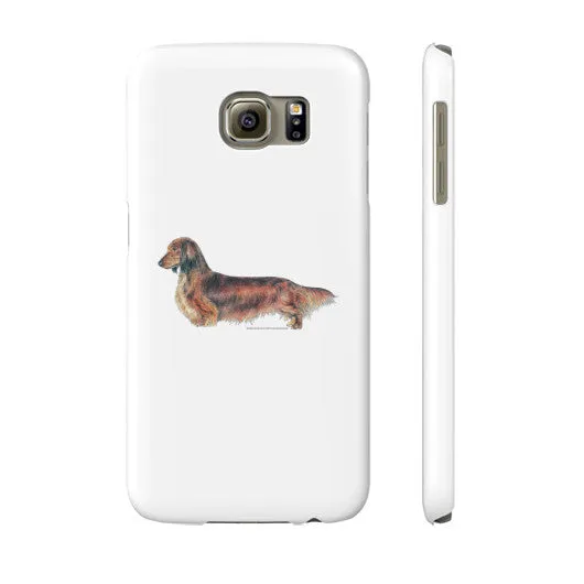 Longhaired Dachshund Illustration Phone Case