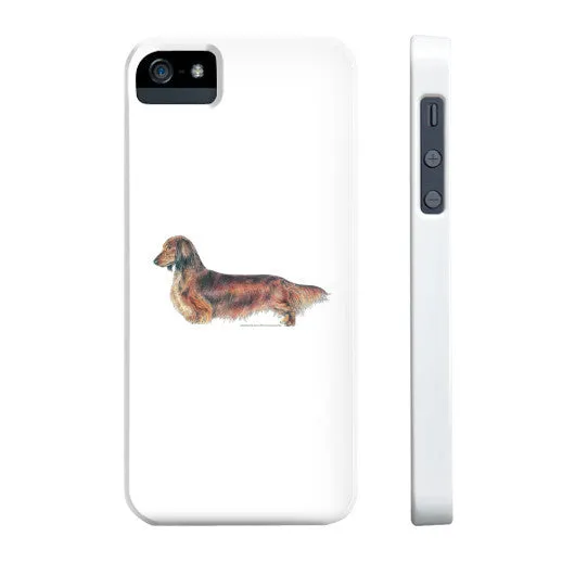 Longhaired Dachshund Illustration Phone Case