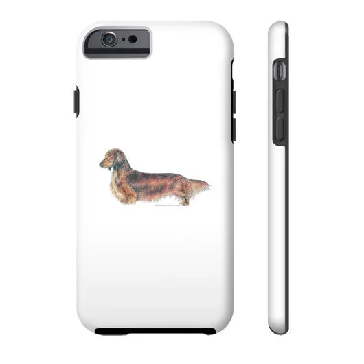 Longhaired Dachshund Illustration Phone Case