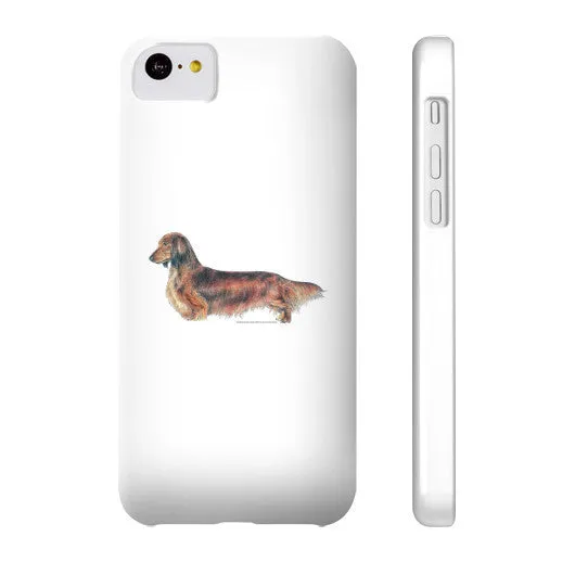 Longhaired Dachshund Illustration Phone Case