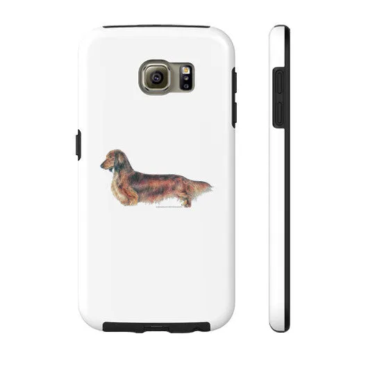 Longhaired Dachshund Illustration Phone Case