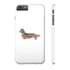 Longhaired Dachshund Illustration Phone Case
