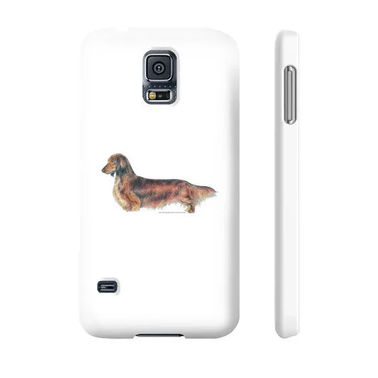 Longhaired Dachshund Illustration Phone Case