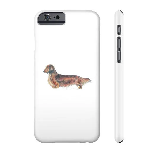 Longhaired Dachshund Illustration Phone Case