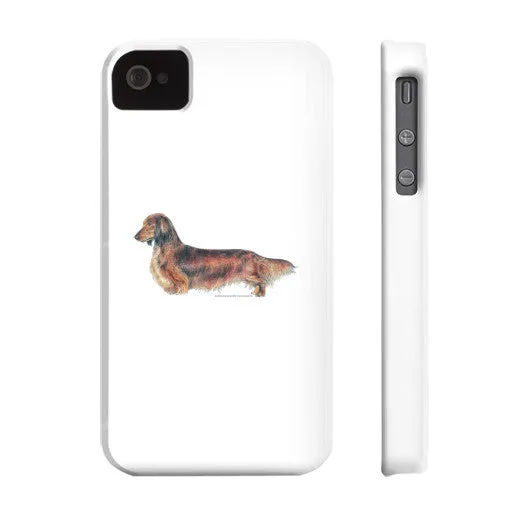 Longhaired Dachshund Illustration Phone Case