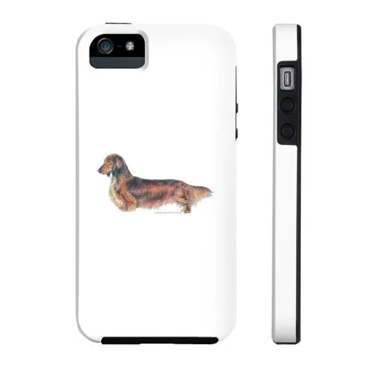 Longhaired Dachshund Illustration Phone Case