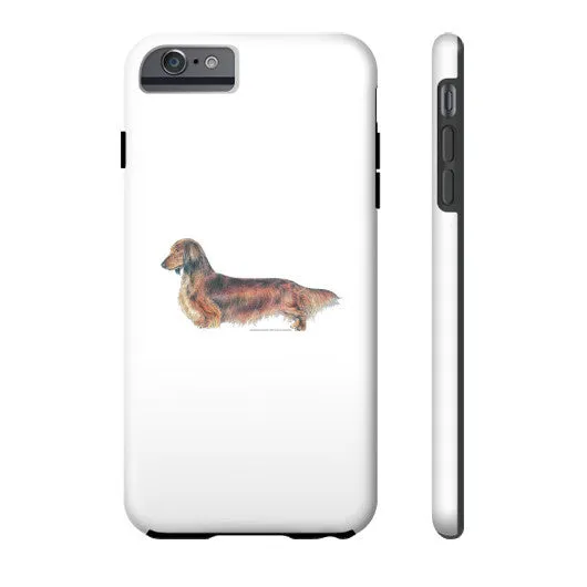 Longhaired Dachshund Illustration Phone Case