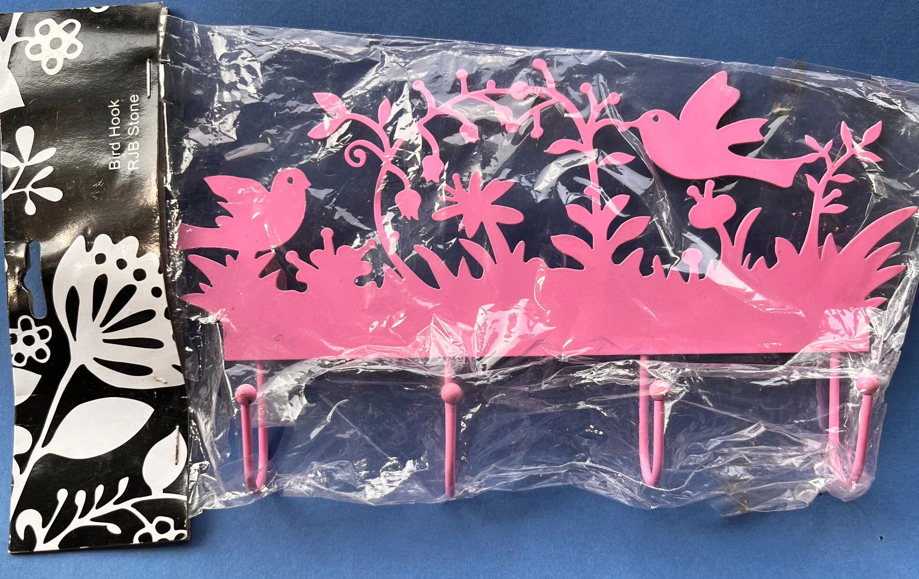 Lovely Pink Metal Bird Hooks