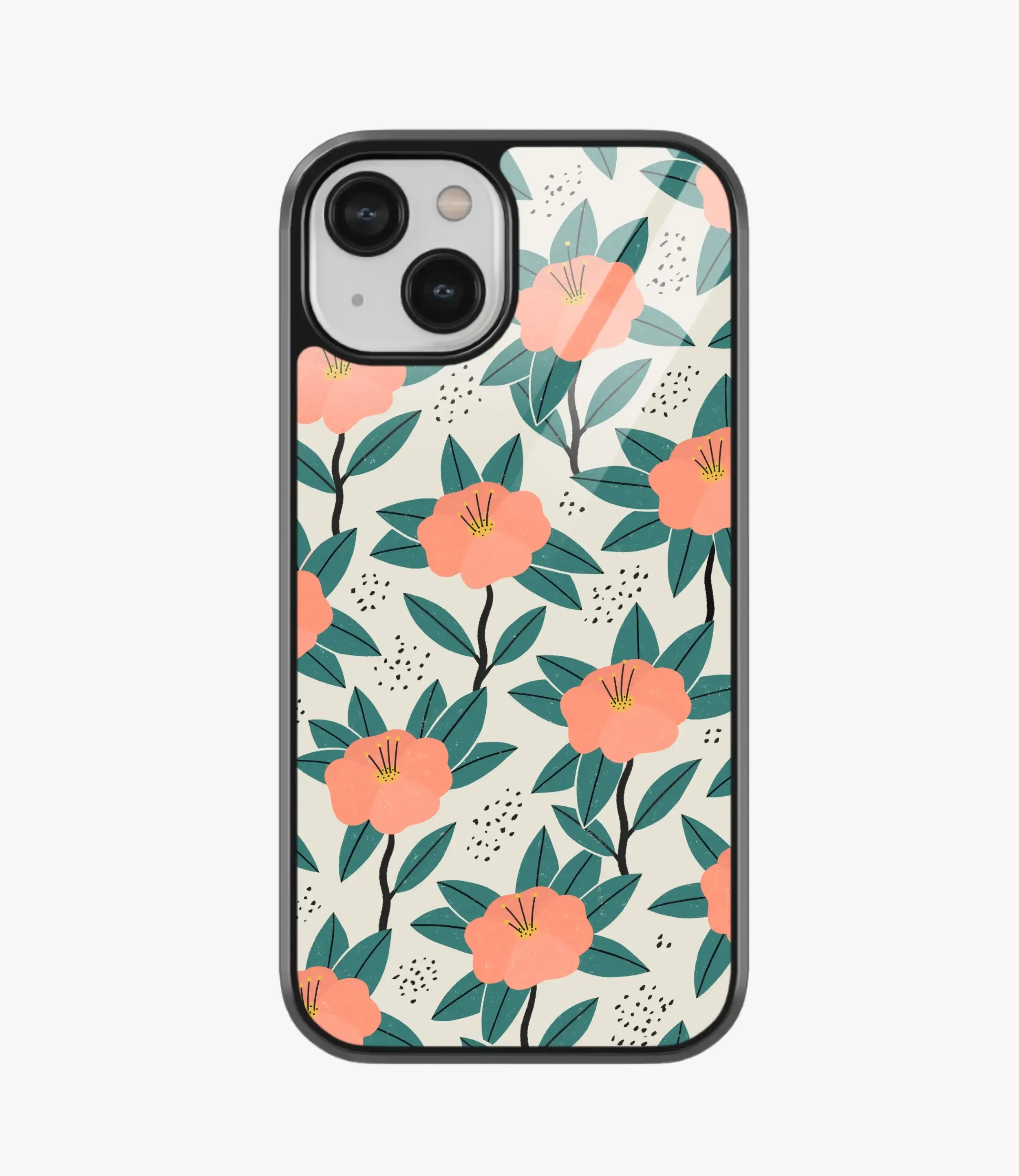Magnolia Floral Glass Case