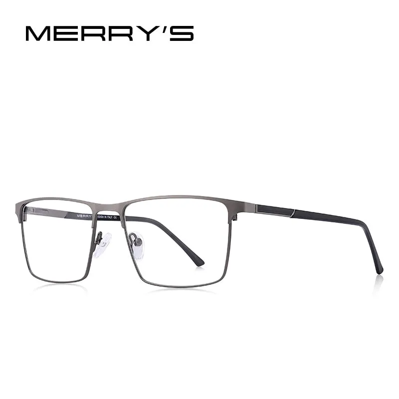 MERRY'S DESIGN - Original Men Titanium Alloy Glasses Frame Business Style Male Square Ultralight Eye Myopia Prescription Eyeglasses S2057