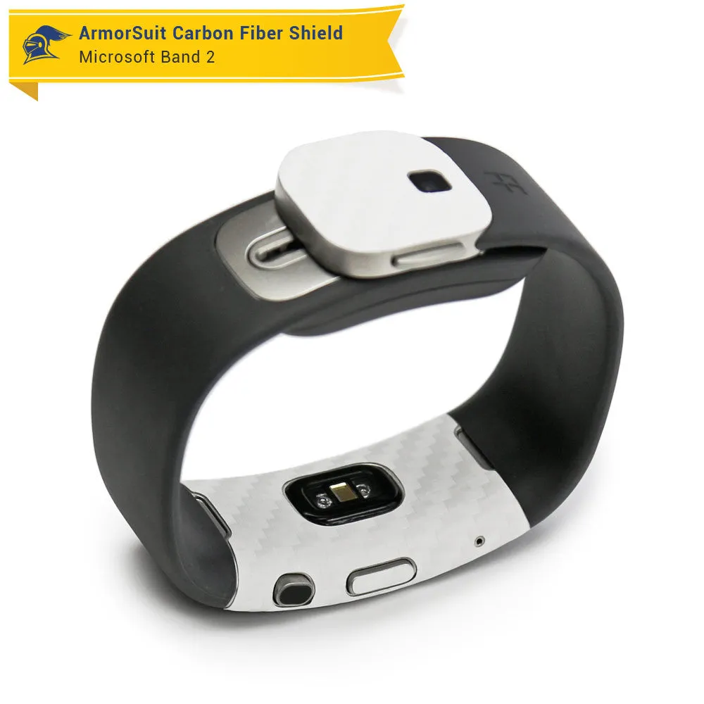 Microsoft Band 2 Screen Protector   White Carbon Fiber Skin
