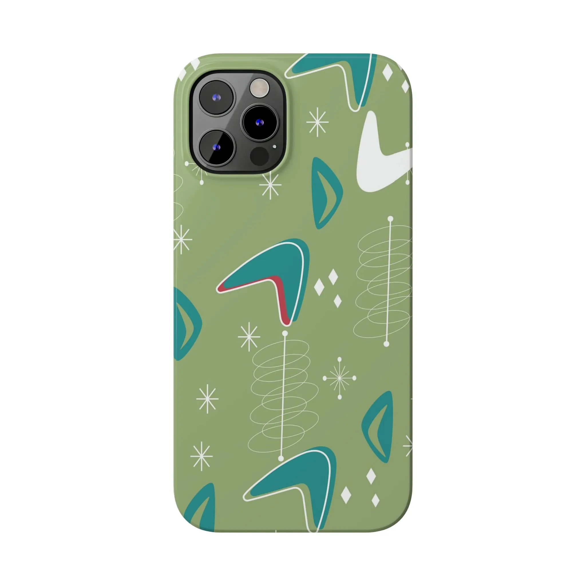 Mid Century Modern Atomic Boomerange, 50s Space Age, New Smart Phone 15 Models, Trendy Slim Phone Cases