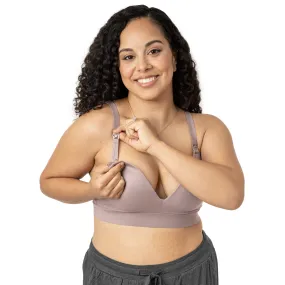 Minimalist Maternity & Nursing Plunge Bra | Lilac Stone